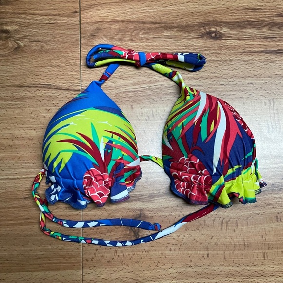 Colorful Leaf Bikini Top - Picture 1 of 6